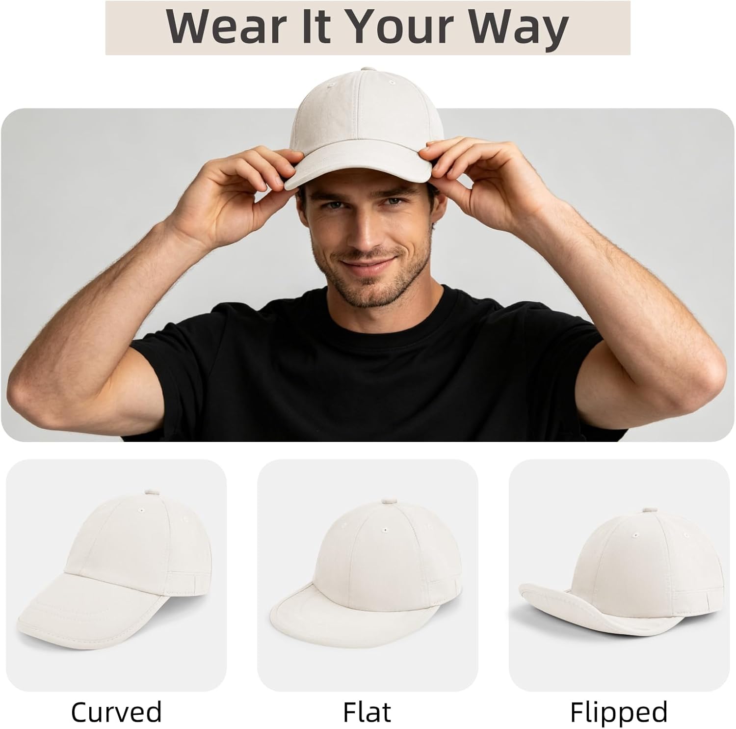 ZOORON Baseball Cap - Unstructured Low Profile Dad Hat | Soft, Adjustable Design for Outdoor Golf