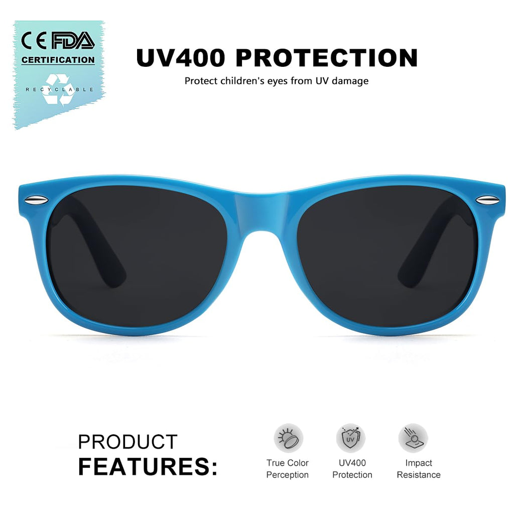 AWGSEE Kids Polarized Sunglasses UV400 Protection Toddler Sun Glasses for Boys Girls Shades