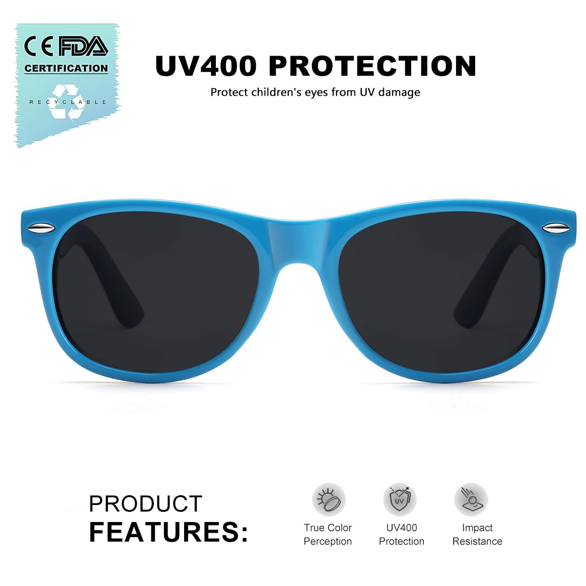 AWGSEE Kids Polarized Sunglasses UV400 Protection Toddler Sun Glasses for Boys Girls Shades
