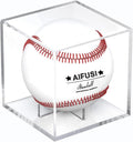 Baseball Display Case - UV Protected Acrylic Holder for Official Size Baseballs | Clear Memorabilia Storage