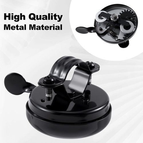 Lekgavd Fully Metal Bike Bell, Loud Clear Sound Bicycle Bell for Adult Bikes, Classic Cycling Horns Bicycle Accessories for Men Women - Black, 1 Pack