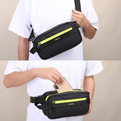MOSISO Bike Handlebar Bag, Bicycle Frame Case, Multifunctional Waterproof Cycling Front Pouch with Shoulder Strap, Bike Crossbar Front Bag Storage Tool Bag for Women Men Road Mountain Cycling, Green