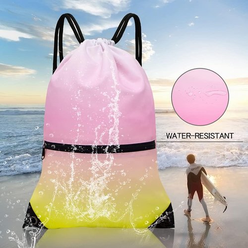 HOLYLUCK Drawstring Backpack | Lightweight Sport Gym Sackpack for Easy Carrying