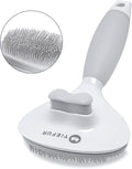 Skiennix Cat Hair Brush - Soft Silicone Self-Cleaning Grooming Tool for Shedding | Short & Long Haired Cats