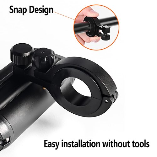 TOMSFUN Metal Mount Bike Headlight, Bike Light Holder, Bicycle Light Base, Bike Lights Bracket Cycling Lamp