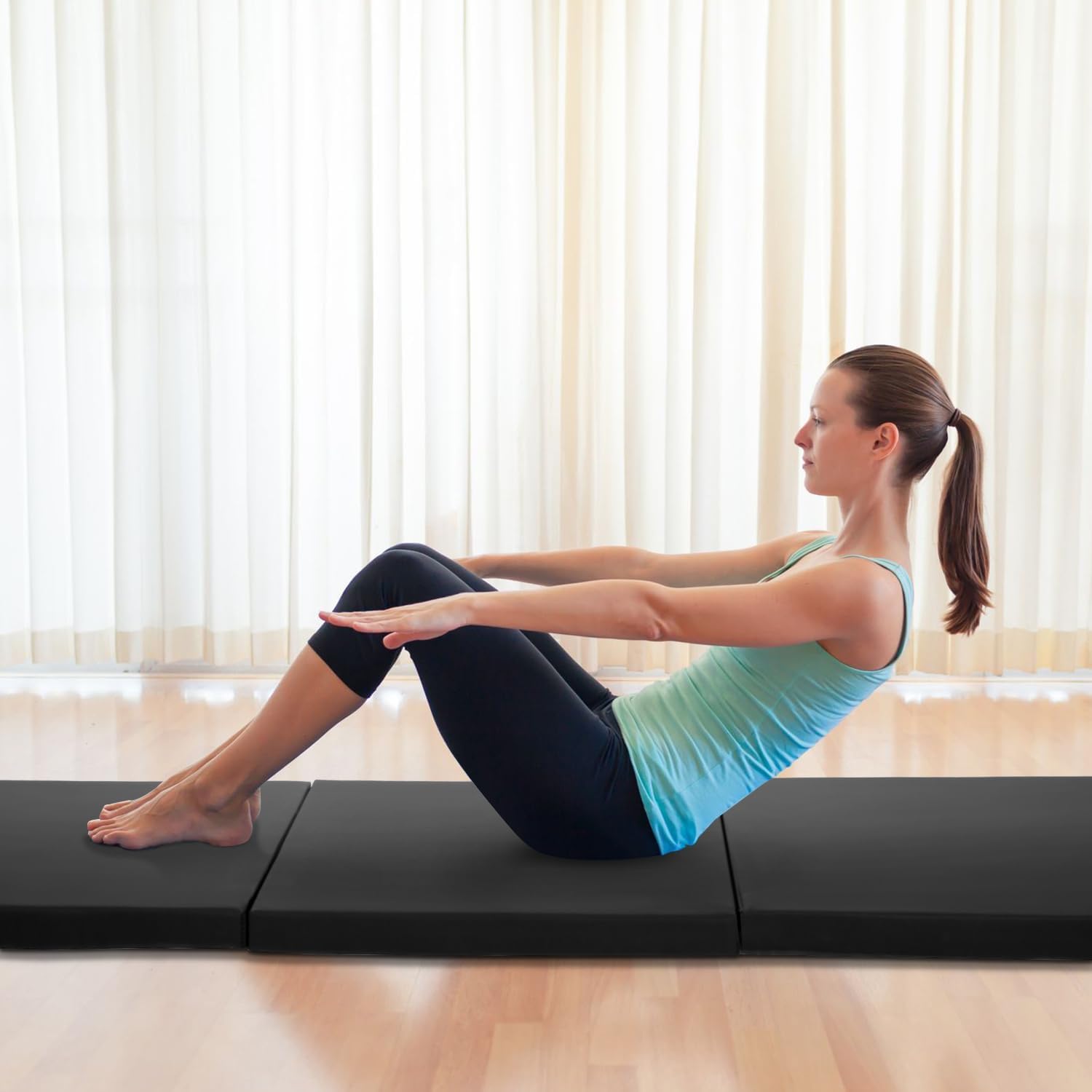 Skiennix Yoga Mat - Thick 2-Inch Workout Flooring for Home Gym | Foldable Foam for Kids & Adults