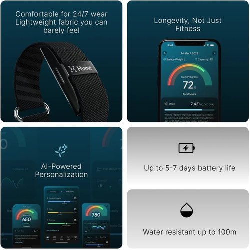 Hume Band - Award-Winning Longevity Activity Tracker | Fitness & Health Monitor