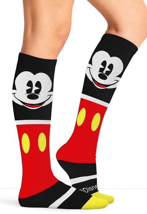 Tooniforms Women's 10-15mmHg Compression Socks – Knee High, Soft Knit, Fun Prints, Supports Circulation - TPRINTSUPPORT, Regular, My Mickey