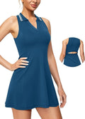 IUGA Tennis Dress - Women's Athletic Golf Dress with Built-In Bra & Shorts | Sleeveless Design