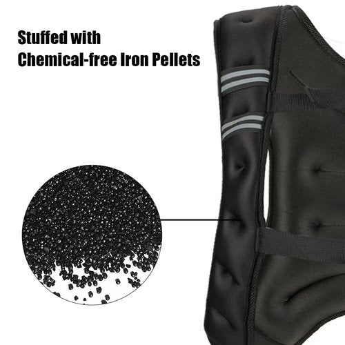 Weighted Vest for Men Women, 12 16 20 25 30 Lbs Weights Included, Workout Equipment Strength Training Weight Vest for Training Workout, Jogging, Cardio, Walking