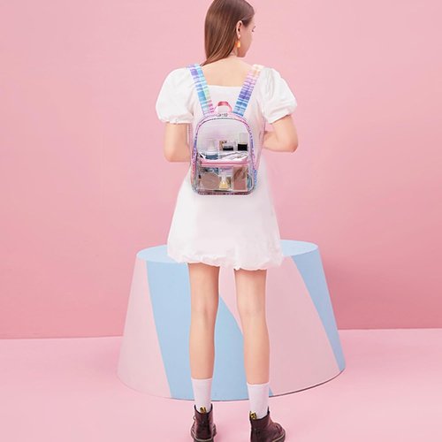 BTOOP Clear Mini Backpack - Transparent Stadium Bag for Concerts & Festivals | 12"x12"x6" Size