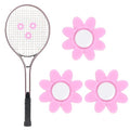 TIXIPEM Tennis Racket Dampener [3PCS] - Funny Flower Shape Silicone Tennis Shock Absorber Racket Vibration Dampener Use for Racket [Pink]