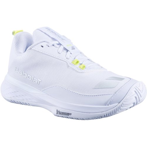 Babolat Women's SFX Evo Pickleball Shoes, White/Silver (US Women's Size 9)