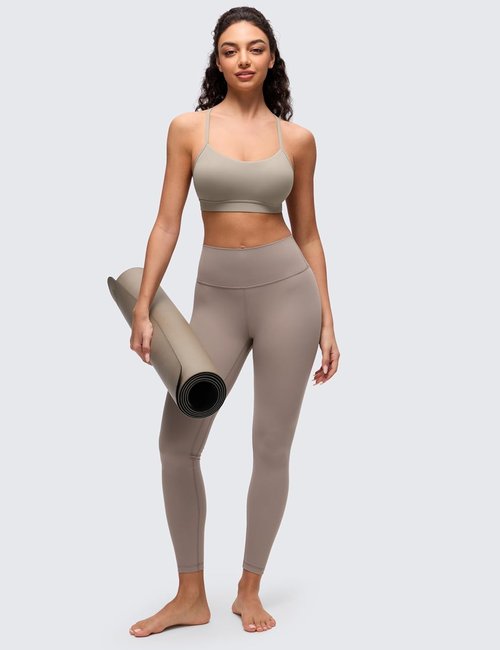 CRZ YOGA Y Back Sports Bra for Women - Padded Racerback, Low Impact Yoga Top in Butterluxe Fabric