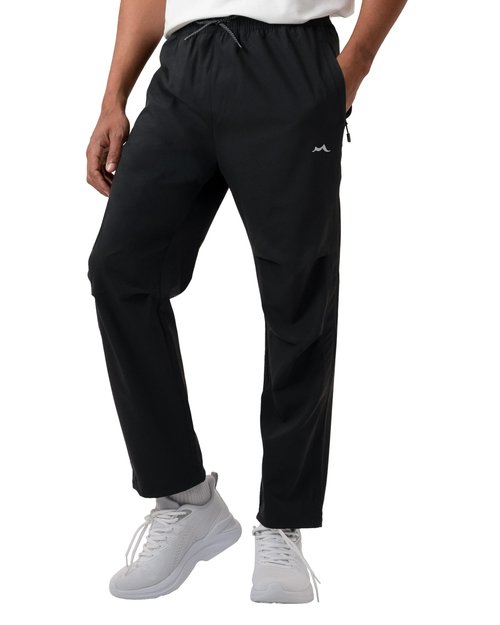maamgic Men’s Sweatpants Joggers with Zipper Pockets, 4-Way Stretch Quick Dry Lightweight Athletic Hiking Pants Black