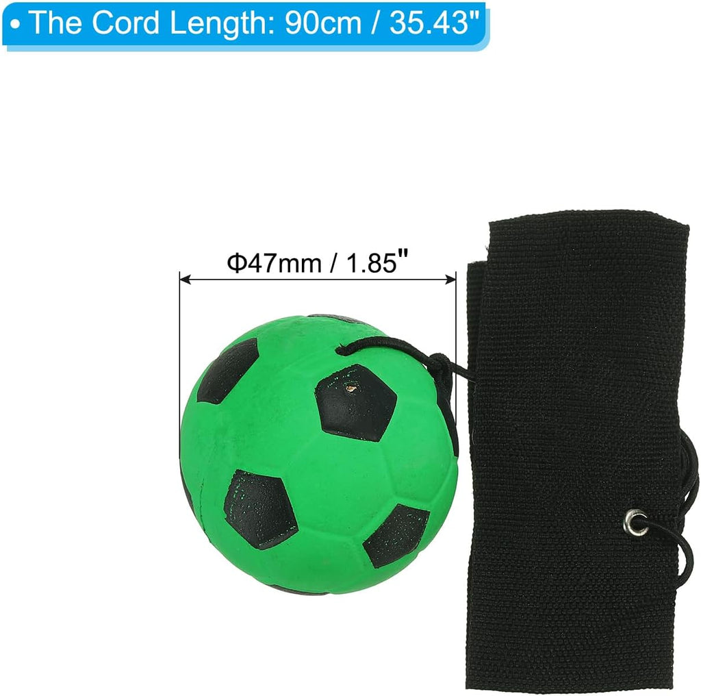 Skiennix Green Soccer Ball | Adjustable Bounce Back Wrist Return Ball for Finger Exercise