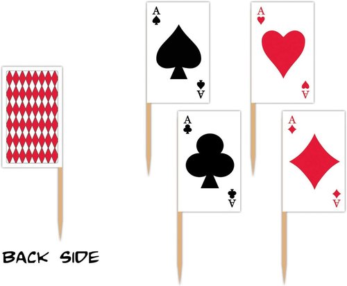 Beistle Playing Card Picks - 200 Pieces, 2.5" Colorful Party Supplies for Fun Events