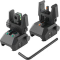 ZBULAR Fiber Optic Sights - Tool-Free Adjustable Flip-Up Front & Rear Backup Sights | Green & Red Dots