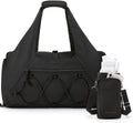 BAGSMART Gym Bag - Lightweight Duffel with Shoe Compartment & Wet Pocket for Yoga | Black