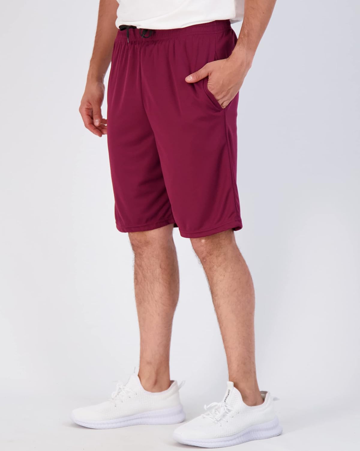 Real Essentials Men's 9" Mesh Basketball Shorts - 3 Pack | Long Athletic Gym Shorts with Pockets (S-3X)