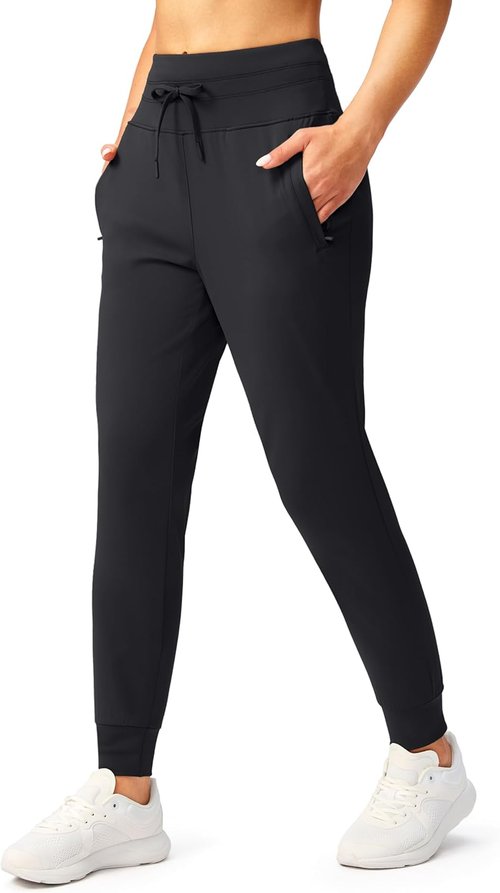 G GRADUAL Women's Joggers - High Waisted Athletic Pants with Zipper Pockets | Tapered Lounge Sweatpants