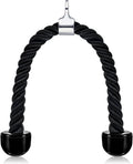 Tchrules Universal Tricep Rope - 27 Inch Heavy Duty Non-Slip Cable Attachment for Gym Workouts