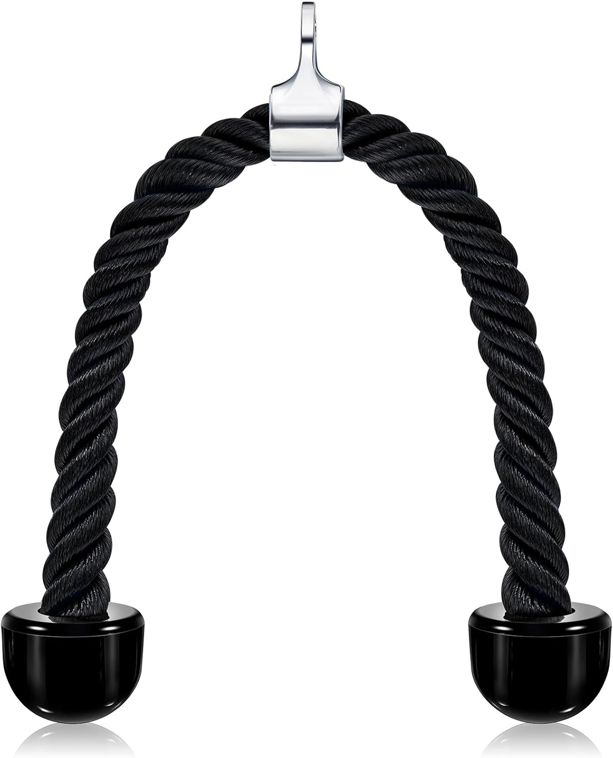 Tchrules Universal Tricep Rope - 27 Inch Heavy Duty Non-Slip Cable Attachment for Gym Workouts