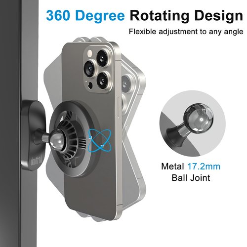 Arttodo Magnetic Golf Cart Phone Holder, Golf Cart Phone Mount Compatible with MagSafe iPhone 17 16 15 14 13 12 Series, Fit for EZGO, Club Car, Golf Accessories for Men Women