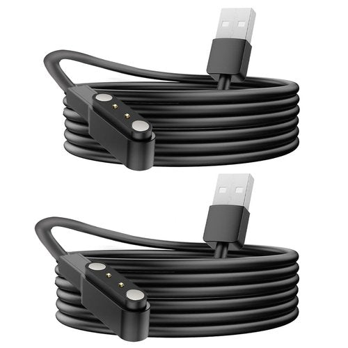 Compatible with AMAZTIM M3E Smart Watch Charger, Magnetic Replacement Charging Cable Compatible for AMAZTIM M3E Smart Watch (Black+Black)