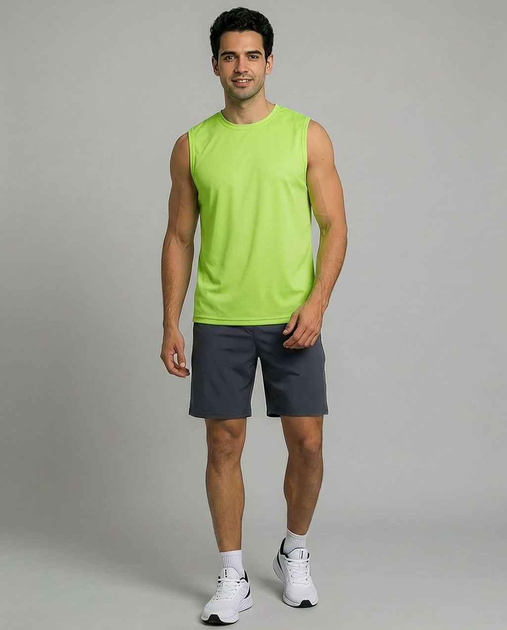 Real Essentials Men's Mesh Active Athletic Tech Tank Tops - 5 Pack for Workout & Training | Big & Tall Sizes Available