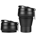 Egoldto Collapsible Coffee Cup, 16 OZ 480ml Silicone Travel Folding Cup, Leak Proof BPA Free Portable Cup, Travel mug with Lids for Camping hiking