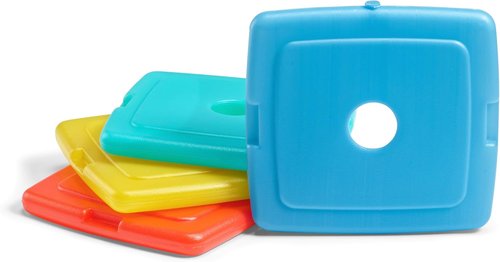 Fit & Fresh Cool Coolers | 4-Pack Slim Ice Packs - Quick Freeze, Space-Saving Design for Lunch Boxes & Coolers