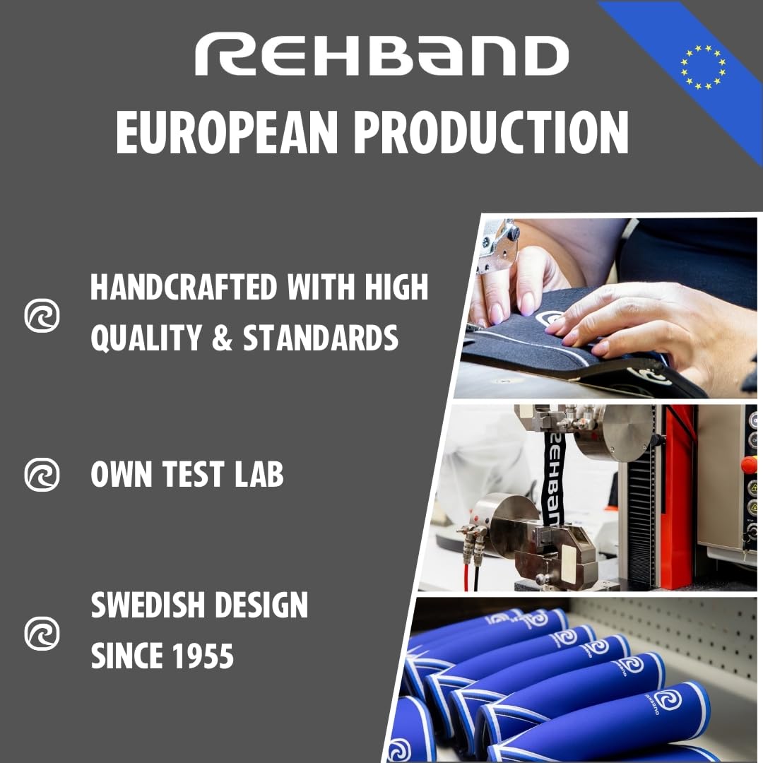Rehband RX Wrist Support Power Max, 3-in-1 Neoprene Sleeve + Wrap for Strength Training, Protects during Kettlebell Training, stabilizes wrist, forearm protection, Colour:Carbon/Black, Size:Medium