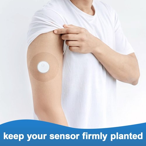 QaZanteiar Sensor Covers for Libre 3 Waterproof,100 Pack Libre 3 Plus Covers,Transparent & Long-Lasting CGM Overpatch Tape,Easy to Apply and Remove & Lasting to 14 Days-Without Hole