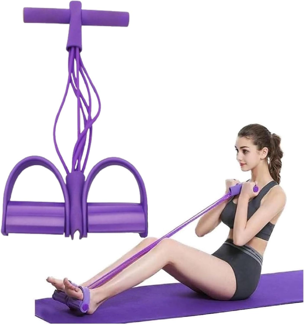 Skiennix Fitness Resistance Bands - 6 Tube Pedal Ankle Puller | 2025 Upgrade for Effective Workouts