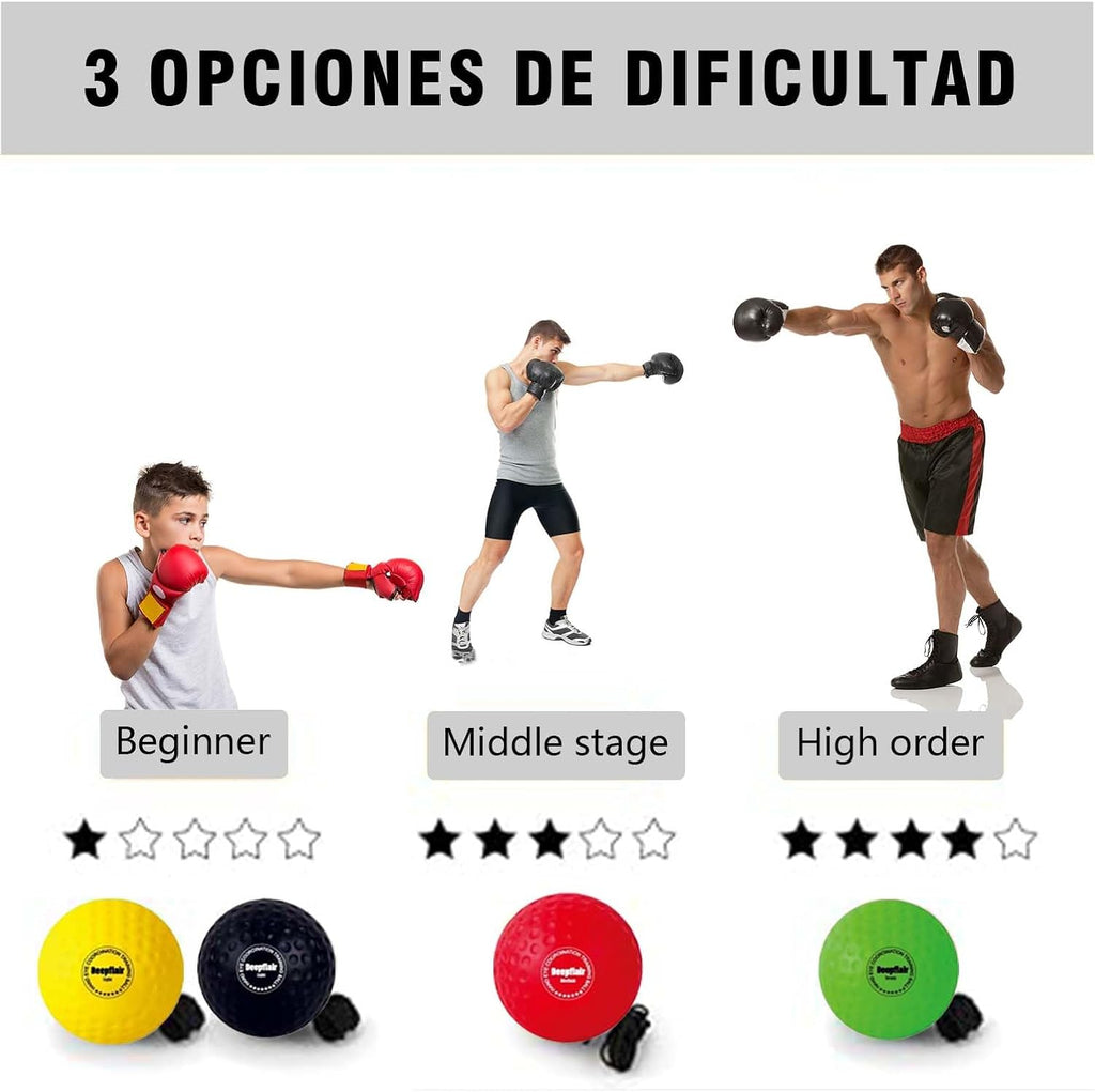 Skiennix Boxing Reflex Balls Set - Adjustable Headband for Enhanced Speed & Hand-Eye Coordination | 4 Pcs