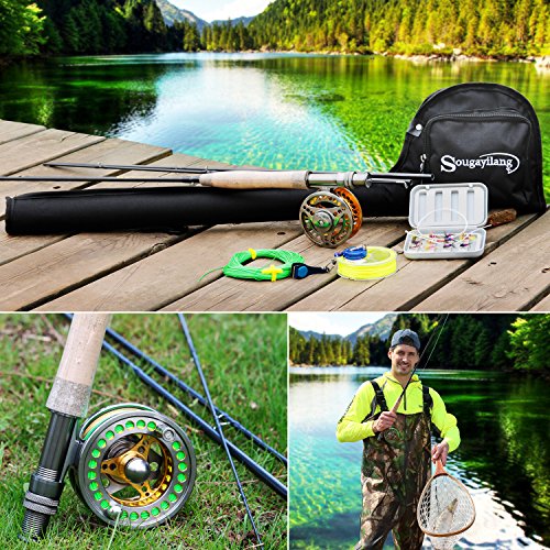 Fly Fishing Combo 5-6 Weight with Lightweight Rod & CNC Reel - Complete Kit