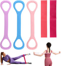 Skiennix Figure 8 Resistance Bands - 3-Piece Elastic Workout Set for Women | Perfect for Yoga & Stretching