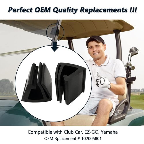 asdmm Golf Cart Windshield Retaining Clips, Upper Windshield Grip OEM Replacement Accessories Compatible with Club Car, Yamaha, EZGO Golf Carts, Replaces OEM# 102005801, 4 PCS