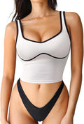 SUUKSESS Sports Bra - Sweetheart Neckline Padded Workout Crop Top for Women | Comfortable Fit