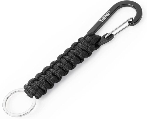 EOTW Carabiner Keychain - Durable Paracord Clip for Camping, Hiking & Fishing | Compact Organizer