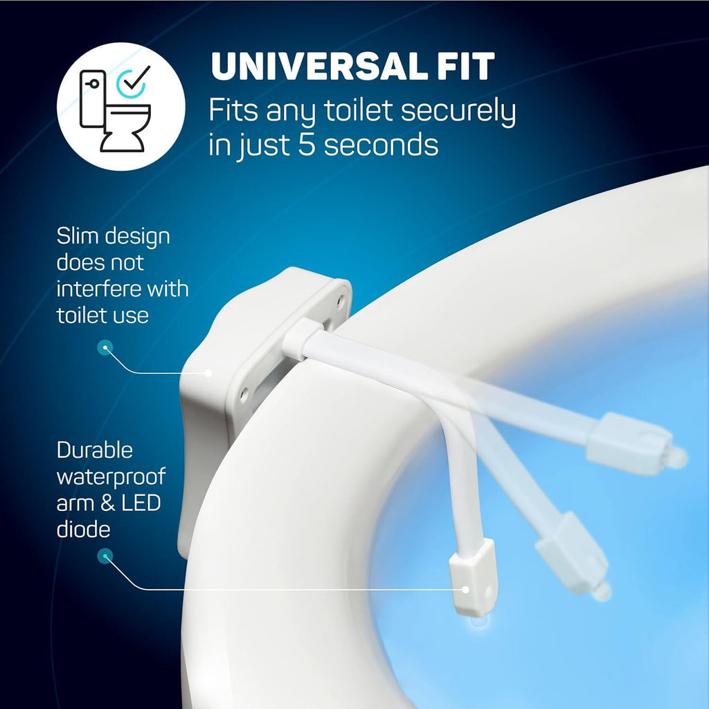 ToiLight Toilet Bowl Night Light - Fun Motion Sensor Bathroom Gadget | Perfect Gift for All Occasions