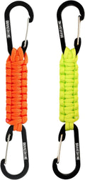 BRAVESHINE Paracord Keychain - Durable Carabiner Clip & D-Ring Lanyard Hook for Water Bottles & Bags
