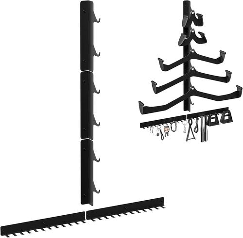 Lat Pull Down Bar Storage Rack by [Brand Name] - Wall-Mounted Gym Organizer for Attachments | Home Fitness Solution