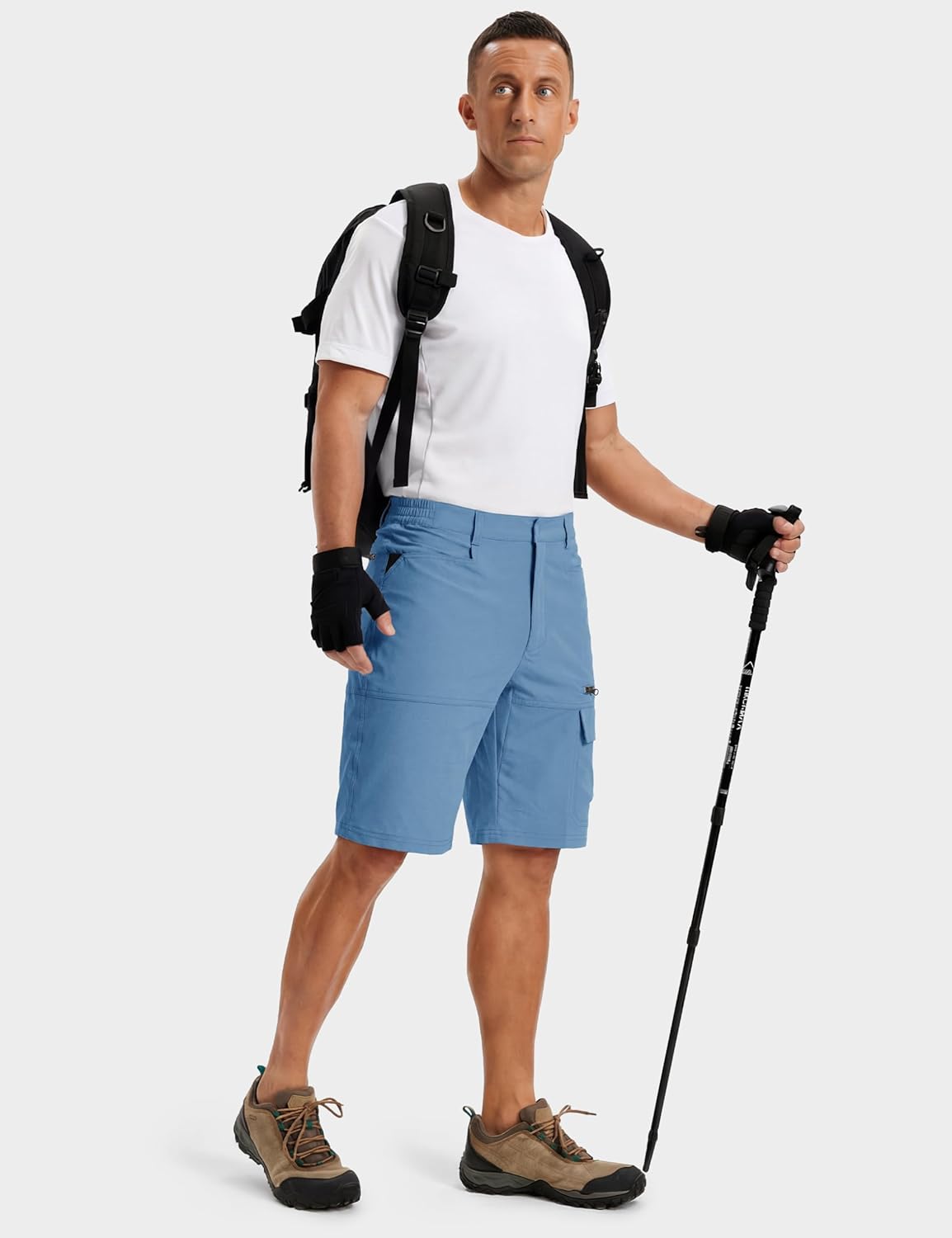 TACVASEN Men's Quick-Dry Cargo Shorts - Water-Resistant Casual Golf & Hiking Wear