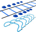 TNZMART Agility Ladder Set - Adjustable Rungs with 10 Plastic Training Cones for Enhanced Performance