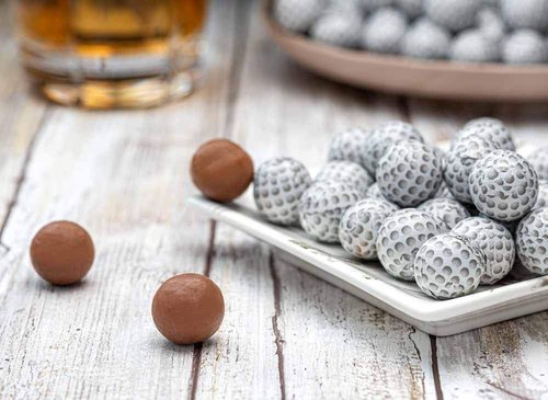 Madelaine Solid Milk Chocolate Golf Balls - Foil Wrapped Party Favors for Golf Events | 1/2 LB Bag