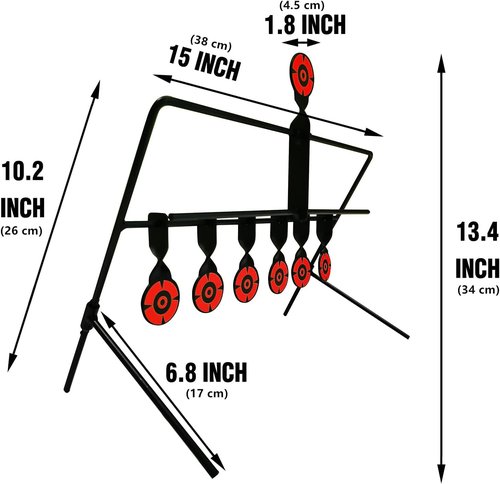 Atflbox Airgun Pellet BB Gun Targets - 6 Steel Resetting Targets for .177 Caliber Shooting