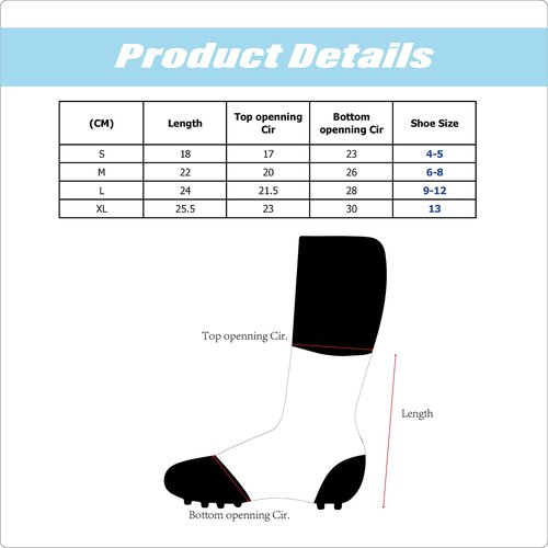 JINJUNINS Spats Cleat Covers Sublimation Printing (Sky, S)