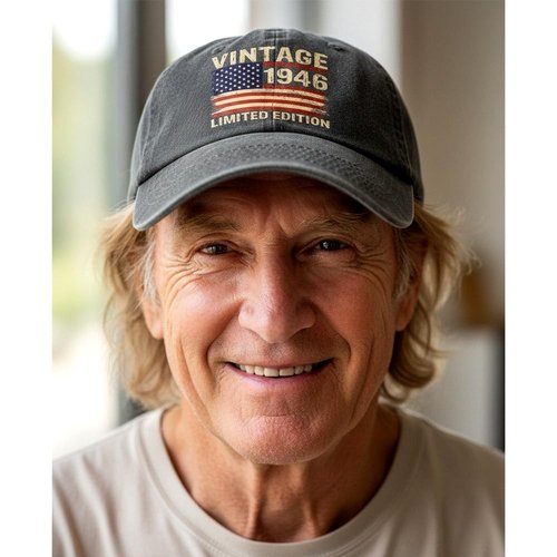 80th Birthday Gifts for Men, for 80 Year Old Man, 1946 Birthday Gift Ideas for Men Dad Grandpa Husband, Unique 80th Birthdays Decorations - Adjustable 80 Year Old Bday Hat Baseball Caps Dark Grey